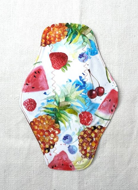 How to sew comfortable sanitary pad Topstitching the sanitary pad.