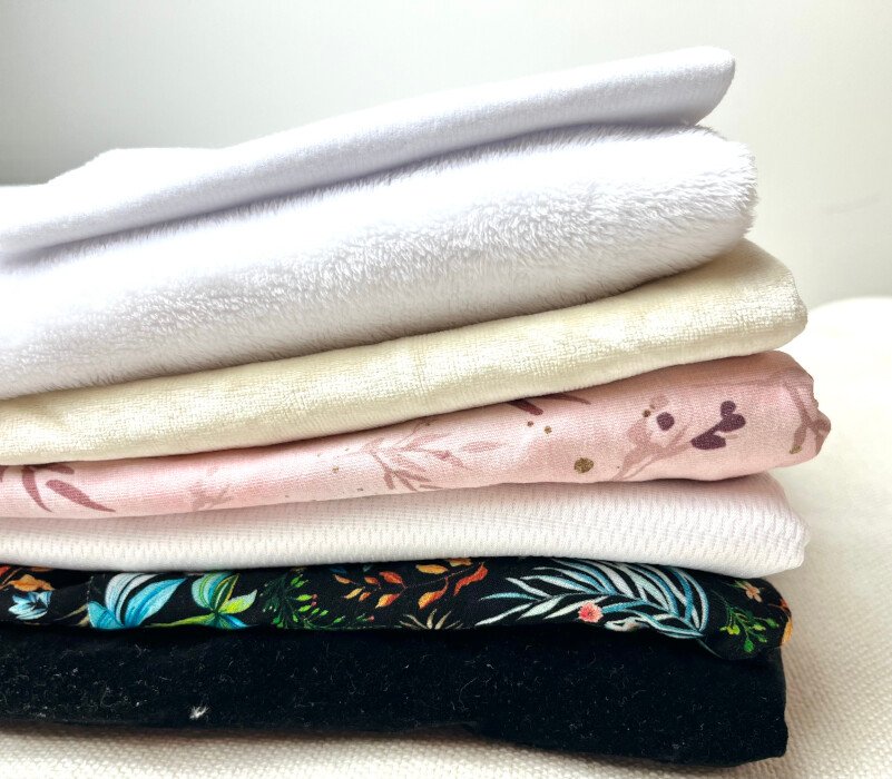 Stack of top layer fabrics