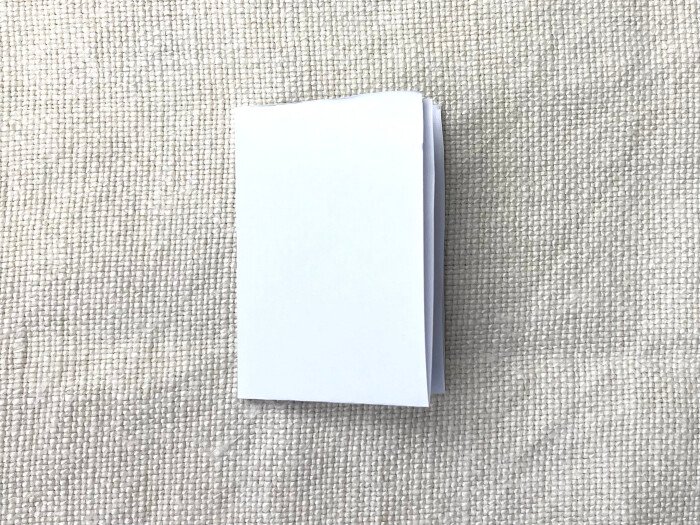 Paper folded in quarter 