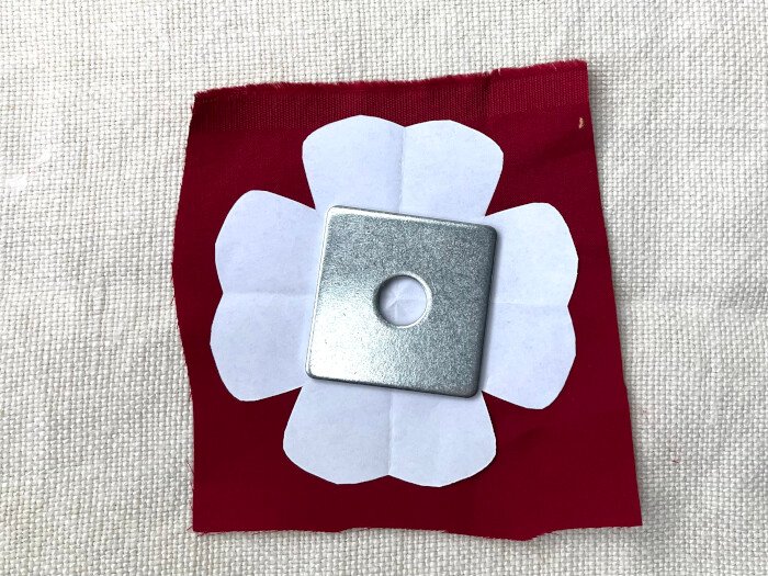 Tracing Remembrance Day poppy pattern