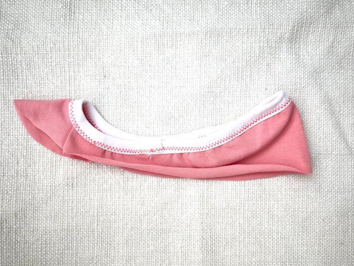 Attaching the fold over elastic 