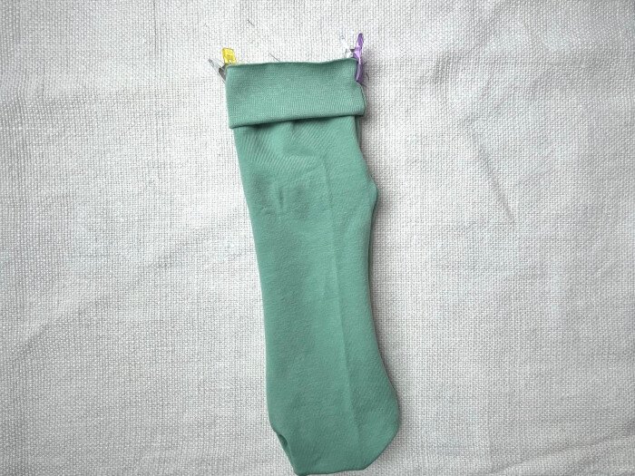 How to Draft and Sew Socks at Home: Easy DIY Guide Attaching the cuff to the handmade socks