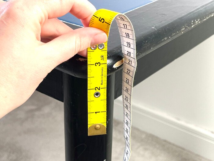 Optional: measure how far you want the cover to hang over the edges.