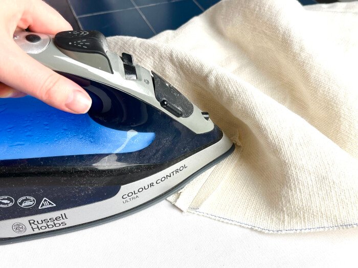 Press the seam open.