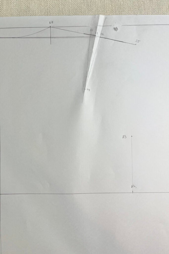 Drafting the back bodice block with back width and armhole curve