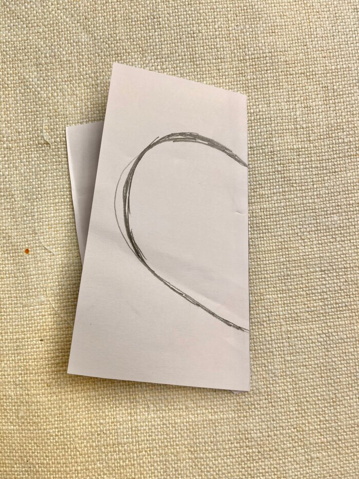 Drafting a simple heart template for a fabric coaster