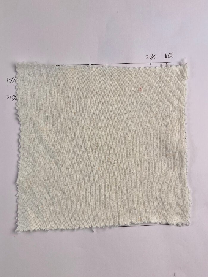 Hemp fabric prepared and preshrunk before garment construction