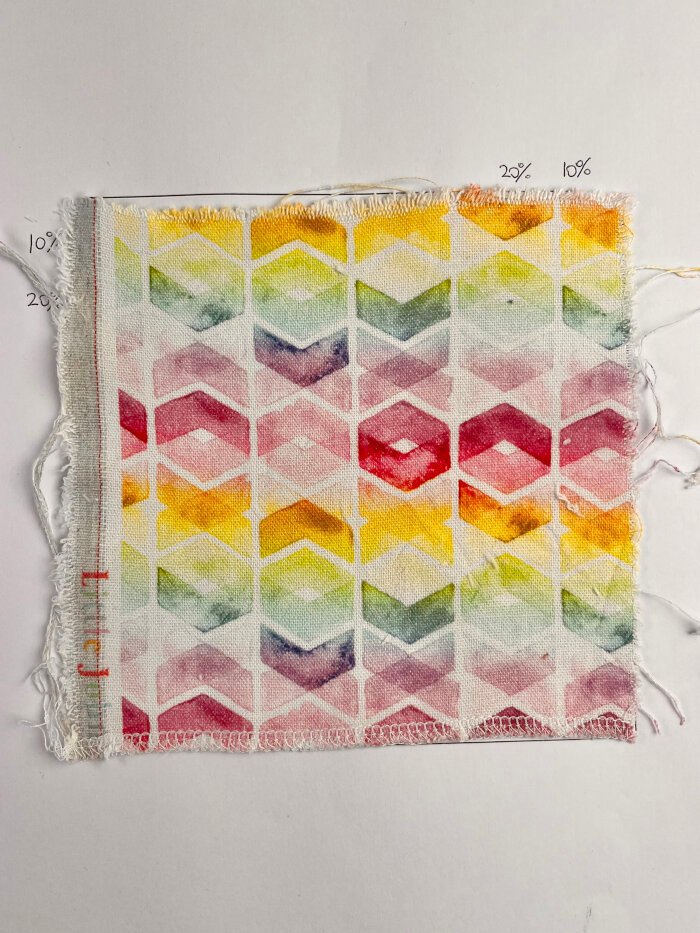 Prewashed linen fabric before sewing