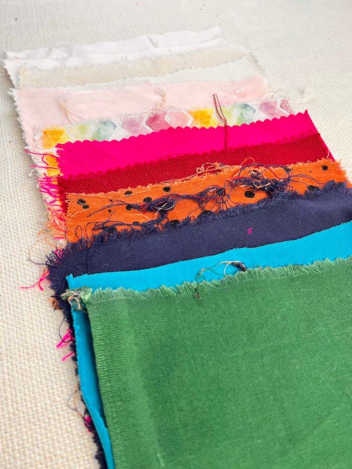 Cotton, linen and wool fabrics after prewashing