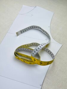 Completed basic T-shirt bodice block drafted from body measurements