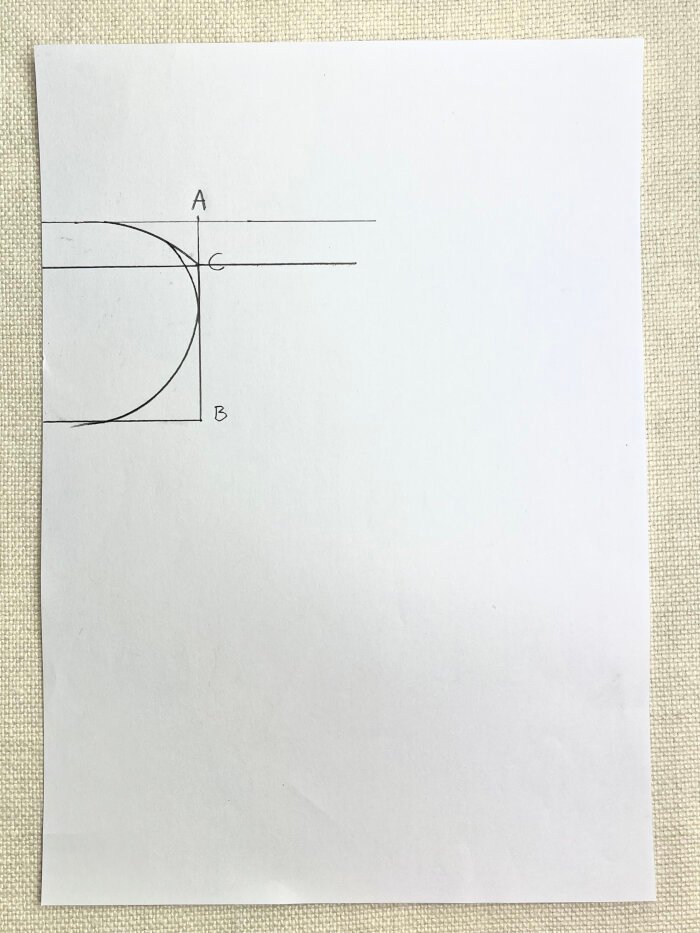 Extending pattern to draft front depth of baby drool bib for teething coverage