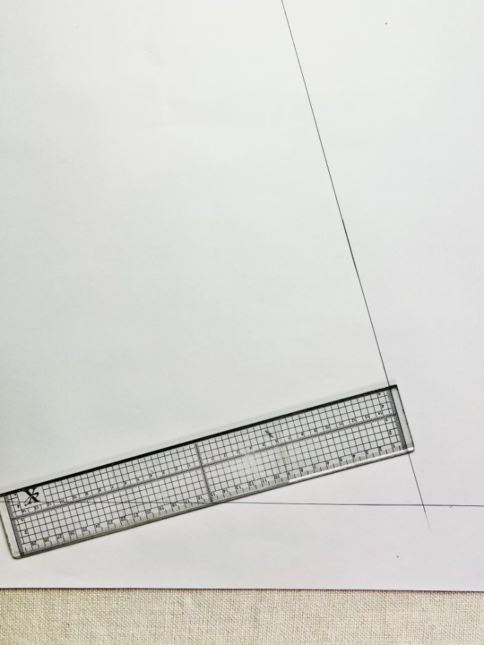 Correcting the side seam at a hemline on an A-line skirt pattern