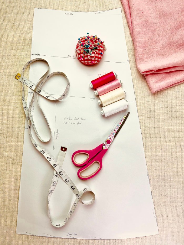 Home How to Draft a Simple A-Line Skirt Pattern (Beginner Pattern Drafting Guide)