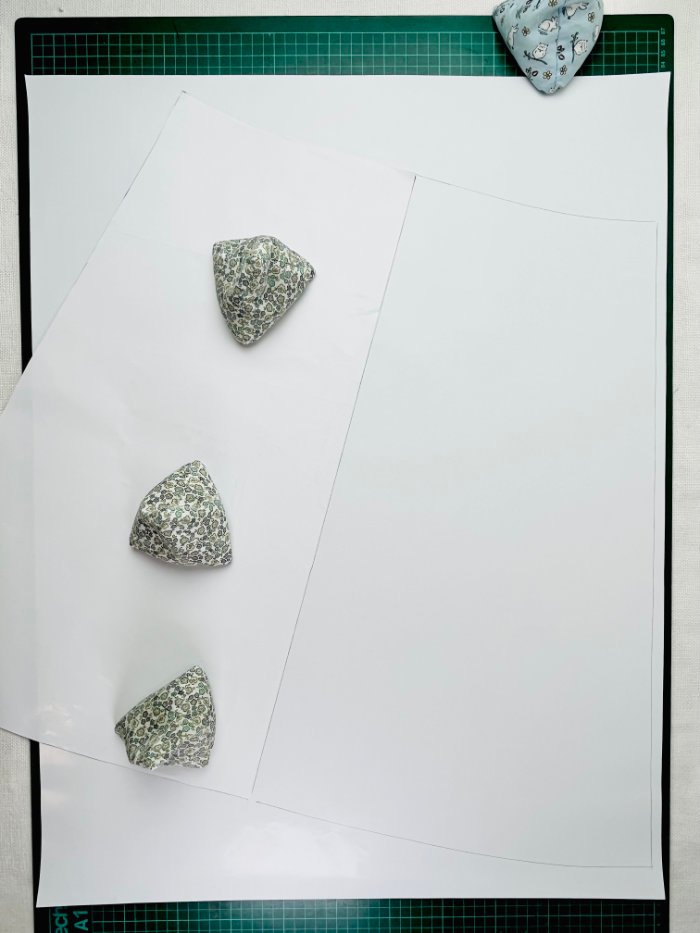 How to Draft a Wrap Skirt Sewing Pattern from an A-Line Block (Beginner Pattern Drafting Tutorial) A-line skirt block flipped and aligned to extend wrap skirt front panel