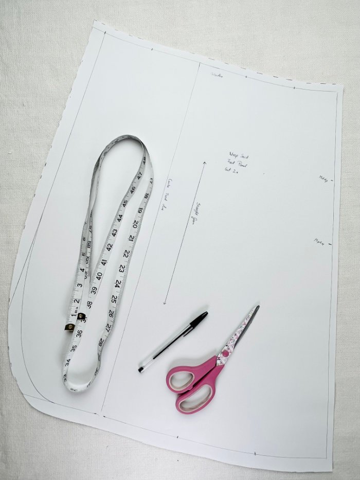 Home How to Draft a Wrap Skirt Sewing Pattern from an A-Line Block (Beginner Pattern Drafting Tutorial)