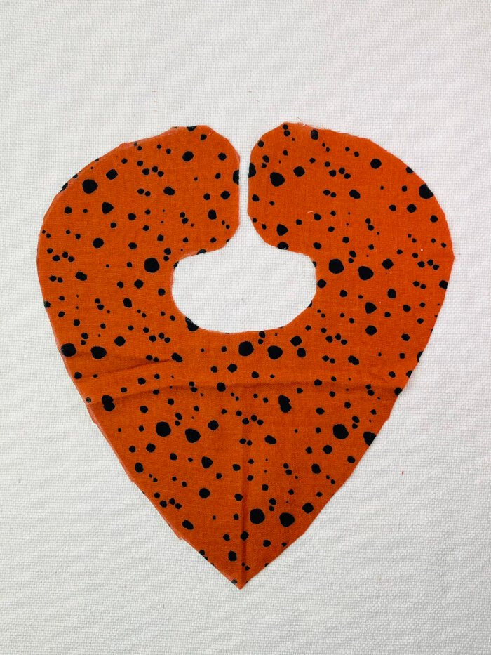 How to Sew a Baby Drool Bib (Easy Step-by-Step Sewing Tutorial) Cut baby drool bib outside fabric piece