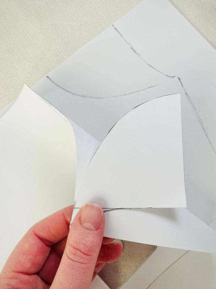 Tracing a custom T-shirt bodice block for sewing a fitted women’s T-shirt