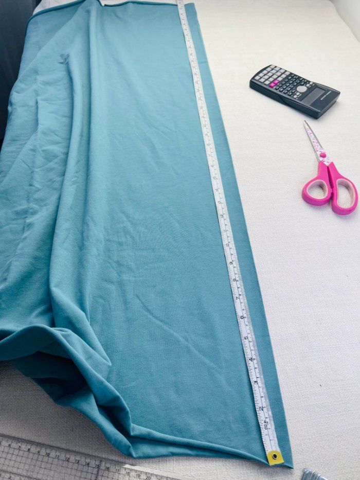 Measuring the length of the fabric for custom sleeve pattern