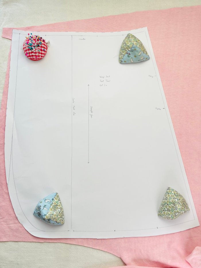 How to Sew a Wrap Skirt from an A-Line Skirt Block (Beginner) Cutting front wrap skirt pattern pieces