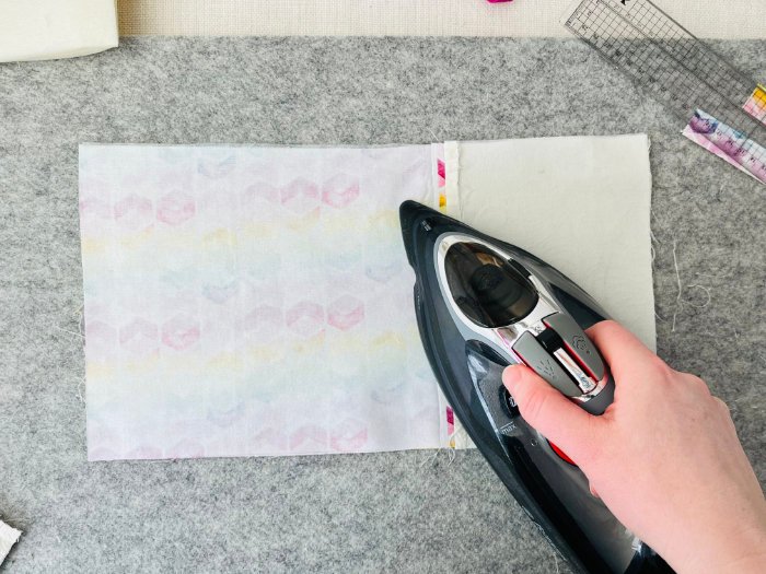 Pressing the seam open