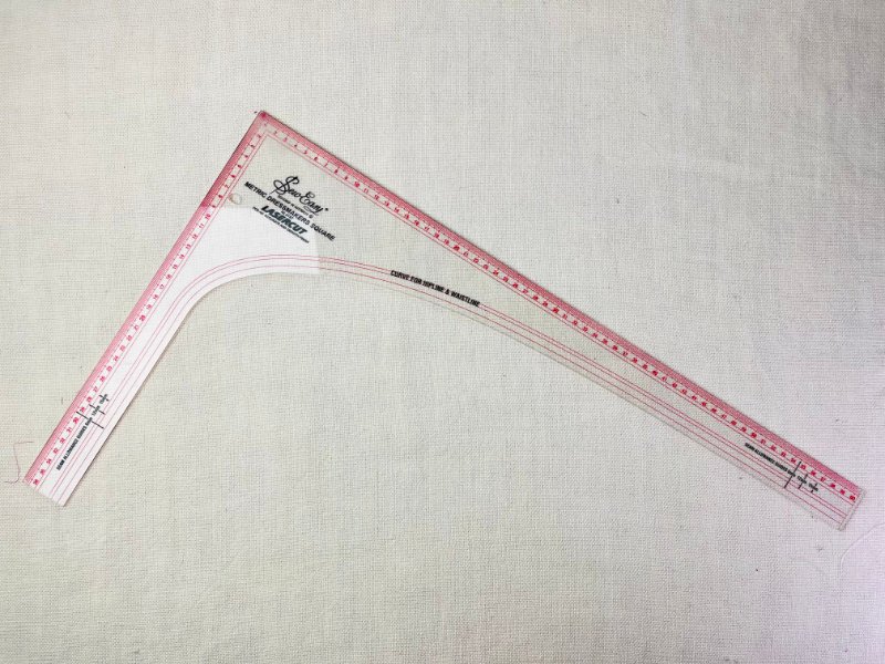 Sewing Pattern Drafting Tools You Actually Need L-square ruler used in professional garment pattern drafting