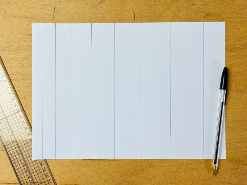 How to Draft a Button Stand (Step-by-Step Pattern Drafting Tutorial) Preparing paper strips in different widths for button stand proportion