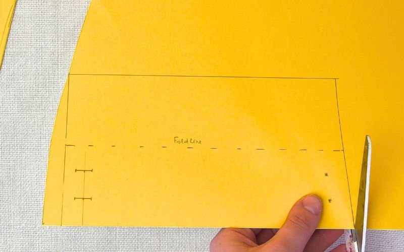 Transferring the finished cuff pattern to cardstock