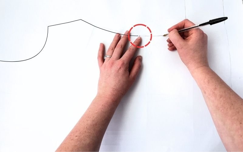 How to Modify a Basic Bodice Block for a Shirt Pattern (Step-by-Step) walking front and back side seams to match lengths