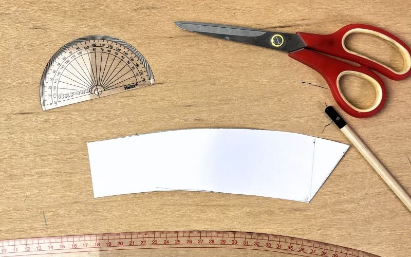 shirt collar pattern drafted from collar stand