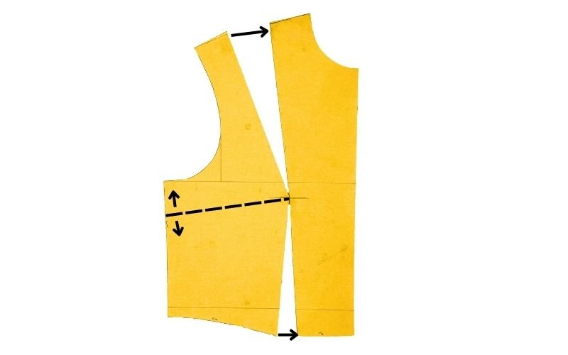 How to Modify a Basic Bodice Block for a Shirt Pattern (Step-by-Step) moving bodice darts to side seam for shirt pattern