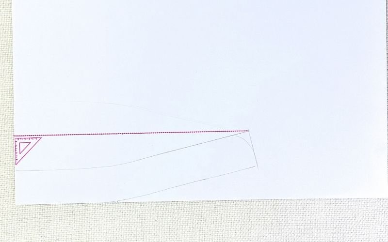 drawing collar base line from collar stand pattern for shirt collar drafting