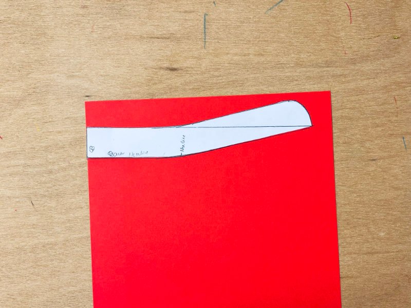 How to Draft a Collar Stand Sewing Pattern (Step-by-Step Tutorial) transferring the collar stand pattern onto a cardstock for sturdiness