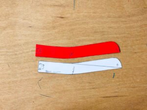 finished collar stand sewing pattern with notches and grainline