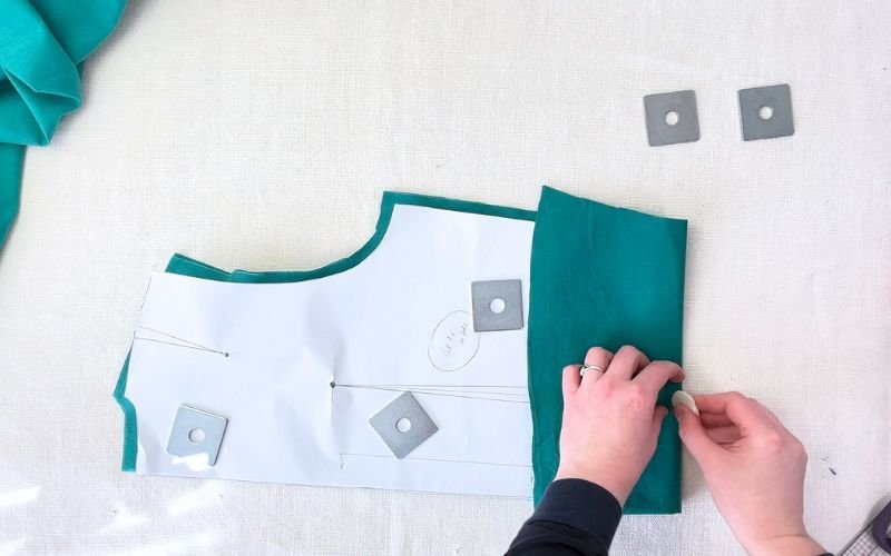 How to Sew Darts on a Shirt: Precise Marking, Transfer and Sewing Tutorial transferring dart markings from sewing pattern to fabric accurately