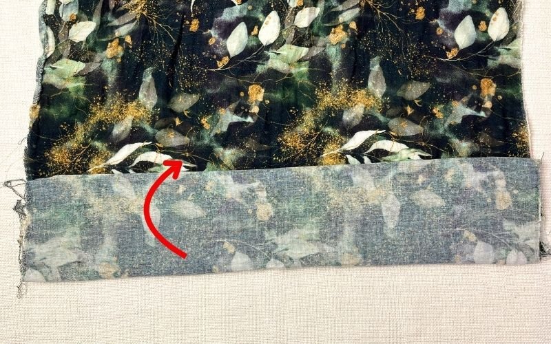 How to Draft a Roll-Up Sleeve Pattern (Step-by-Step Tutorial) Example of exposed wrong side of the fabric when rolling up the sleeve