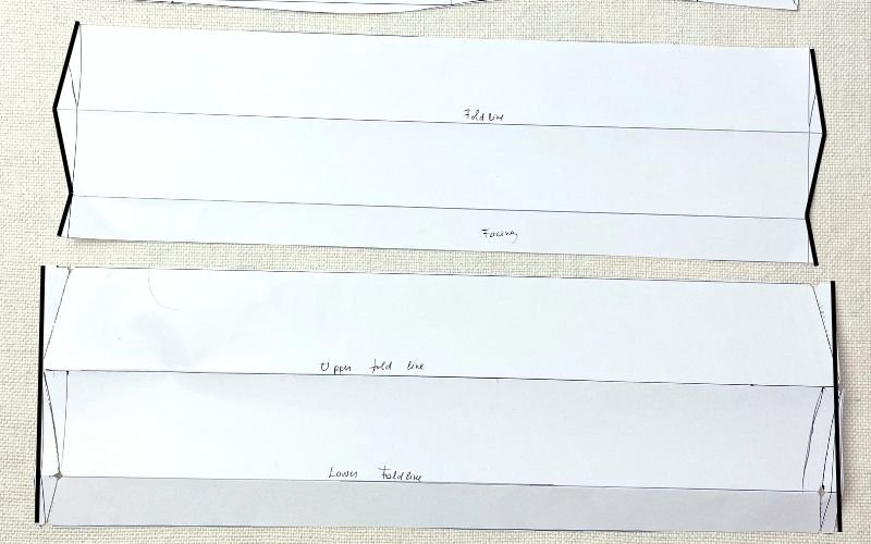 How to Draft a Roll-Up Sleeve Pattern (Step-by-Step Tutorial) Top: Pattern piece cut along the seam line. Bottom: Pattern piece cut as rectangle and markings for transfer