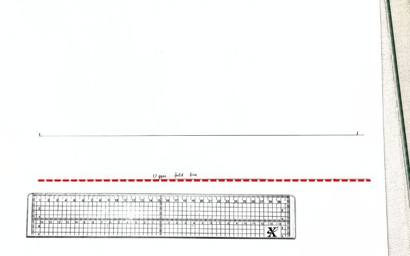 How to Draft a Roll-Up Sleeve Pattern (Step-by-Step Tutorial) Drafting upper fold line on a roll-up sleeve facing